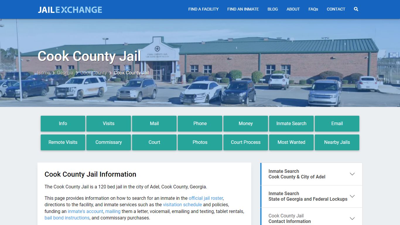 Cook County Jail, GA Inmate Search, Information